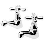 Foreno Chrome Colonial Basin Taps - Suits All Pressures