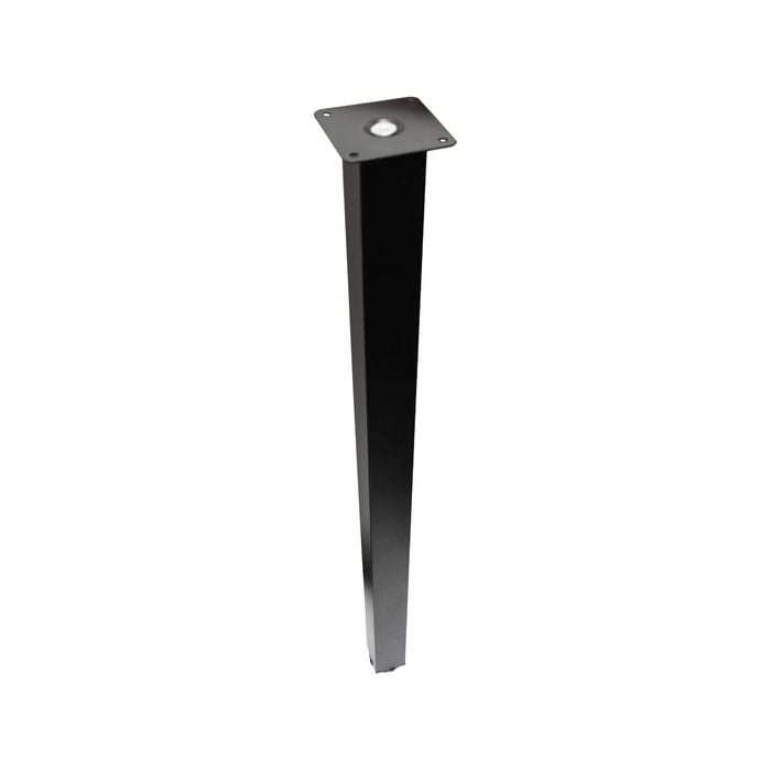Adoored 40 x 40 x 710mm Black Square Adjustable Furniture Leg