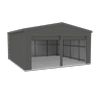 Absco Structures 6.0 x 6.0 x 3.4m Woodland Grey Double Roller Door Garage