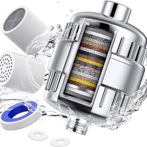 20 Stage Showerhead Filter for Hard Water, Removes Chlorine, Fluoride, Polished Chrome