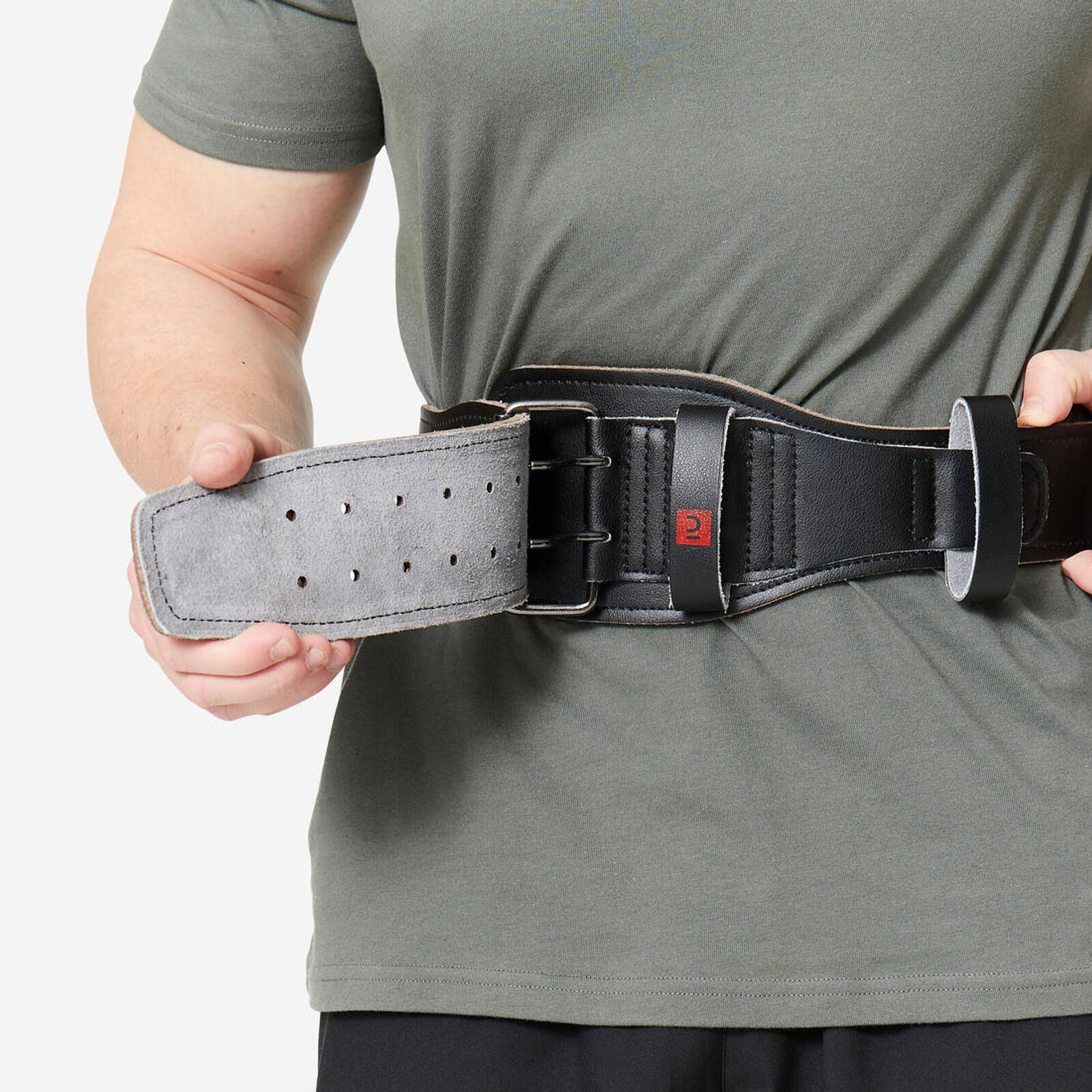 Domyos Leather Weight Lifting Belt Dark Grey 3XL 4XL Bunnings Australia