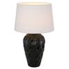 Telbix Madrid Contemporary Table Desk Lamp Light Fabric Ceramic Black White Gloss