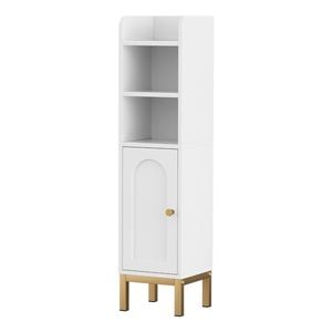 Artiss Storage Cabinet Floor Organizer Corner Adjustable Shelf with Door White