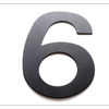 Sandleford 200mm Black Lorenzo House Number 6