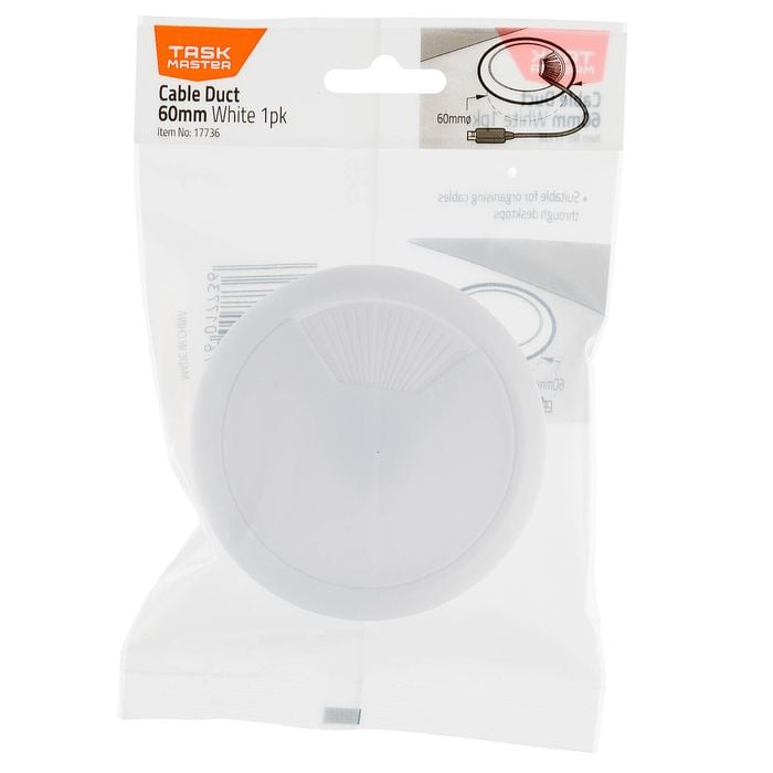 Taskmaster 60mm White Cable Duct