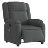 vidaXL Electric Massage Recliner Chair Armchair Single Sofa Dark Grey Fabric