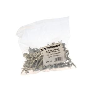 LUMBERLOK 35mm 12g Type 17 Galvanised Hex Head Screws - 100 Pack