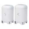 2pc Kitchencraft Lovello Geometric Coffee and Sugar Canister Jars - Ice White