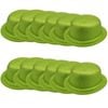 12x GLITTER BOWLER HAT Fancy Party Plastic Costume Cap Fun Dress Up Sparkle BULK Lime Green