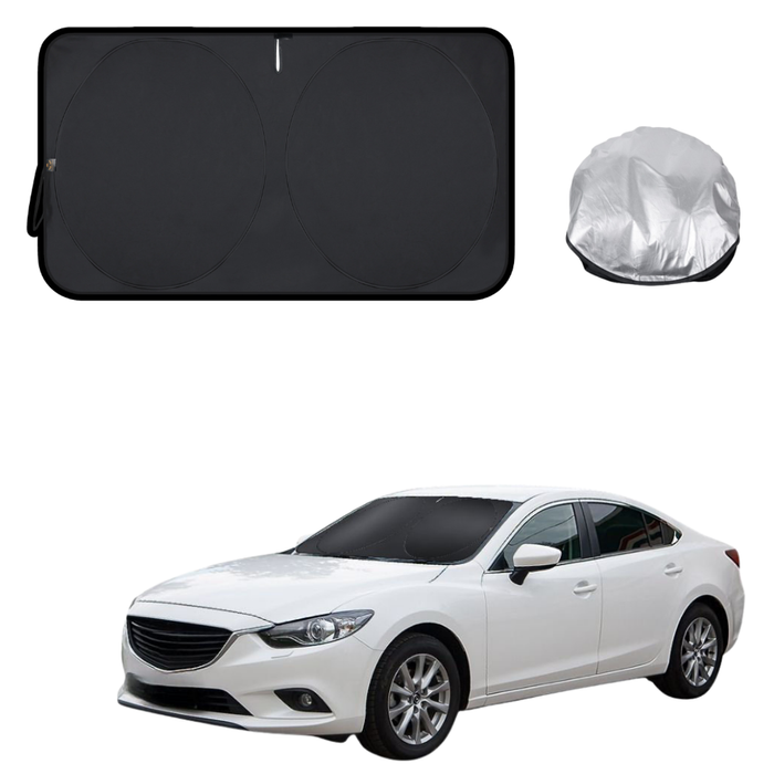 Front Windscreen Sun Shade for Mazda 6 2013 - Current (GJ) - Standard 150 x 85 cm - Black