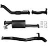 Ignite Exhausts Turbo Back For Toyota Landcruiser 76 Series Wagon 3" Cat & Muffler Black Aluminised Steel