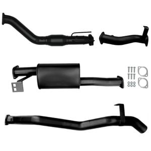 Ignite Exhausts Turbo Back For Toyota Landcruiser 76 Series Wagon 3" Cat & Muffler Black Aluminised Steel