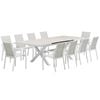 FurnitureOkay Marina-Mosman 11-Piece Ceramic Outdoor Extendable Dining Setting - White