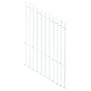 ProtectorAl 350 - 1200 x 1800mm Pearl White Raked 16-30º Batten Pool Fence Panel