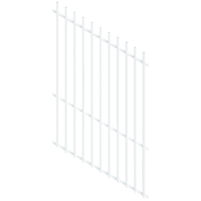 ProtectorAl 350 - 1200 x 1800mm Pearl White Raked 16-30º Batten Pool Fence Panel