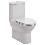 Johnson Suisse Emilia Xtra Rimless White S Trap Flush to Wall Close Coupled Rimless Suite WELS Star 4 4.6L/Full