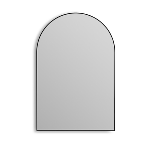 Attica 900 x 600mm Black Otti Framed Arch Mirror