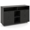 Costway 4-drawer Mobile Filing Cabinet Printer Stand File Storage Organizer Black