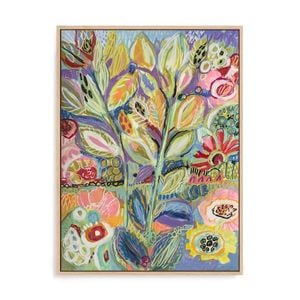 Artey | Garden Of Whimsy II - Framed Canvas - Natural Frame - 60 x 80cm