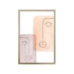 Willow & Silk Indoor Large Abstract Faces Framed Print Wall Art
