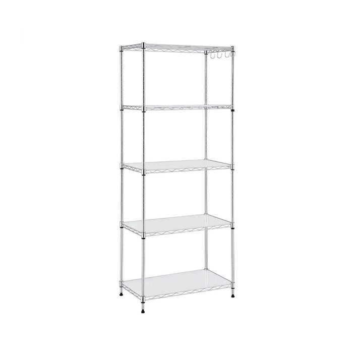 Artiss 5-tier Kitchen Rack Shelf Shelving Unit 60x35x150cm Adjustable Metal Storage Shelves Silver