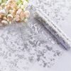 Catzon Table Runner Roll Sequin Foil Metallic Cloths for Christmas Decor-Silver