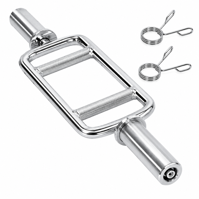 88cm Olympic Triceps Bar Standard Chrome Weightlifting Exercise Training Barbell