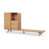 Modern Furniture FINLEY TV Entertainment Wall Unit 180cm - Natural
