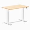 Desky Dual Mini Hardwood Sit Stand Desk White Frame 100cm