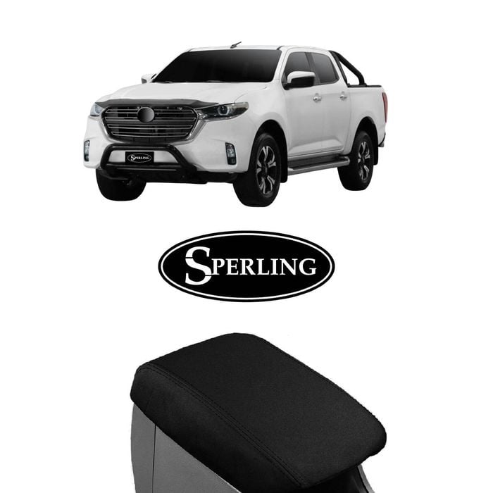 For Mazda Bt50 Tf 2020-on Sperling Custom Black Canvas Car Centre Console Cover
