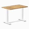 Desky Fixed Height Mini Acacia Hardwood Desk 800 X 500mm Matte Black Frame
