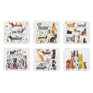 Ashdene Canine Capers Set Of 6 Coasters