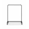 Portable Metal Clothing Rack with Bottom Shelf - Black