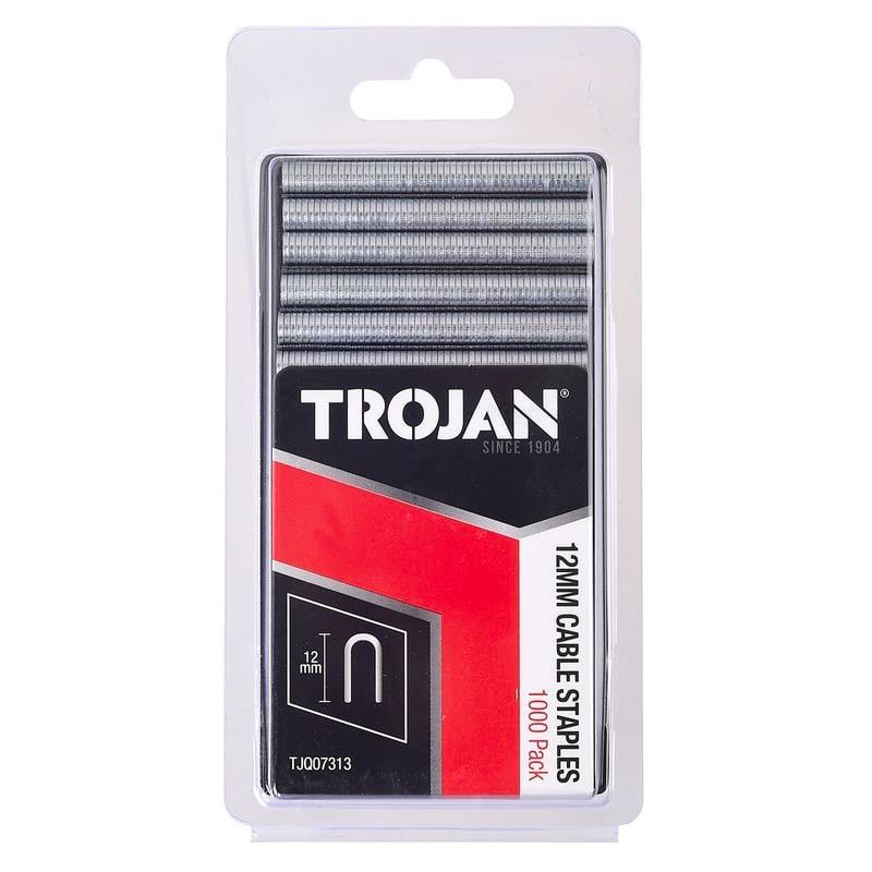 12mm Cable Staples - 1000 Pack