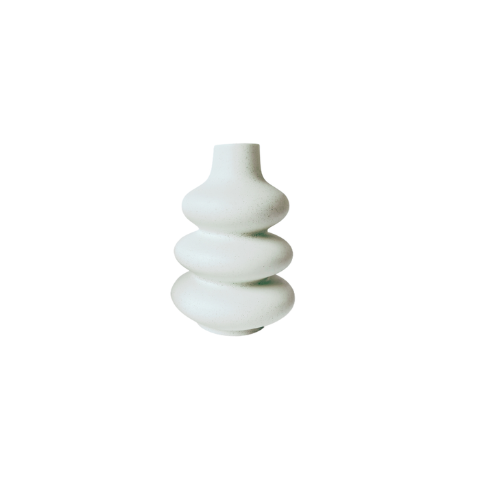 Elegant Collections 23cm White Nordic Bubble Ceramic Vase