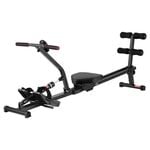Everfit Hydraulic Rowing Machine Rower 12 Levels with Back Black