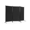 Costway 3 Panel Room Divider Folding Privacy Screen Wall Partition Stand Living Bedroom Black