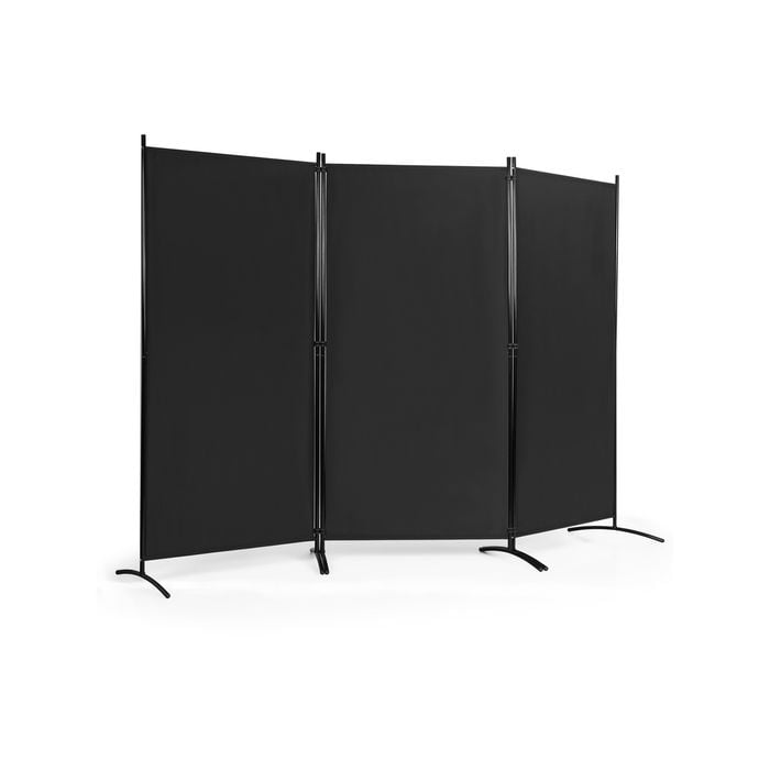 Costway 3 Panel Room Divider Folding Privacy Screen Wall Partition Stand Living Bedroom Black