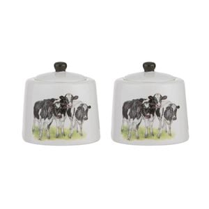 2PK Ashdene Meet The Girls Sugar Bowl Storage w/ Lid Serveware 10x9cm