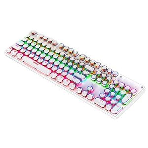 Mechanical Gaming Keyboard Linear Blue Switch - White