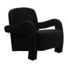 Bouclé Fabric Mid-Century Armchair-Black