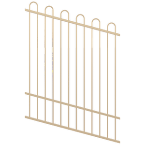 ProtectorAl 0350-1200W x 1500H Primrose Loop Top Pool Fence Panel Raked Up to 15º