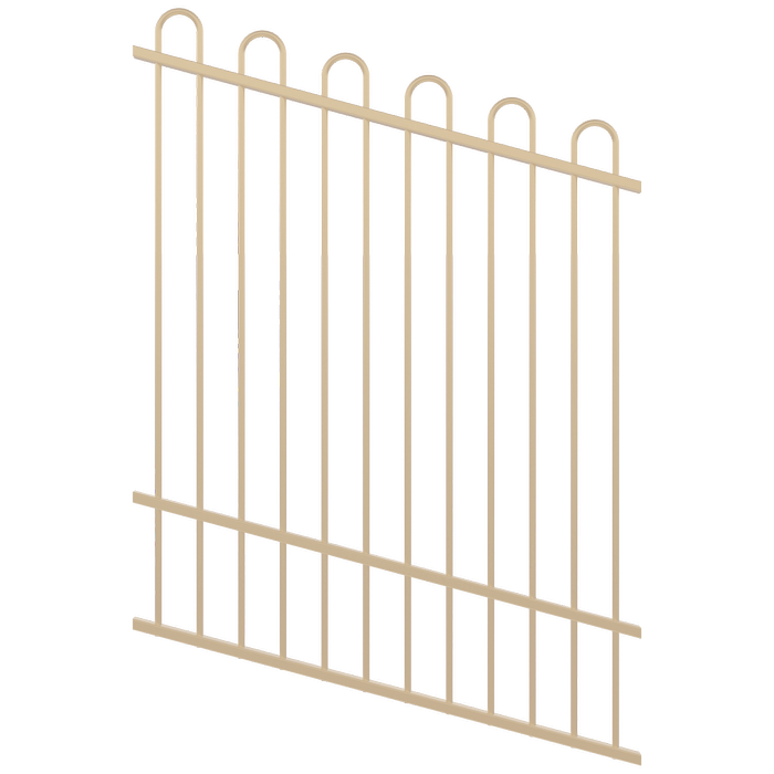 ProtectorAl 0350-1200W x 1500H Primrose Loop Top Pool Fence Panel Raked Up to 15º