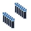 12pk Malli Sewing Round Hook & Loop Self Adhesive Dots Reusable Fabric Fastener