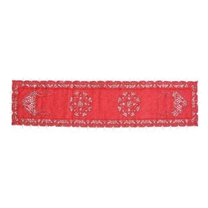 Stella Beaded Table Runner Diamonte Sequin 40 x 180 cm Red