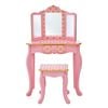 Fantasy Fields Gisele Polka Dot Kids Play Vanity Table & Stool, Pink & Gold