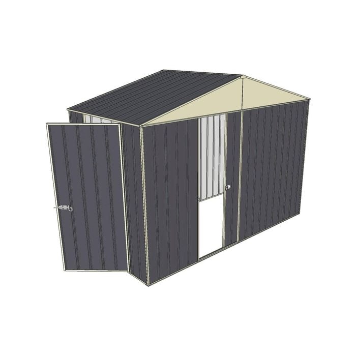 Build-a-Shed 3.0 x 1.5 x 2.3m Gable Single Hinged Side Door Shed - Grey