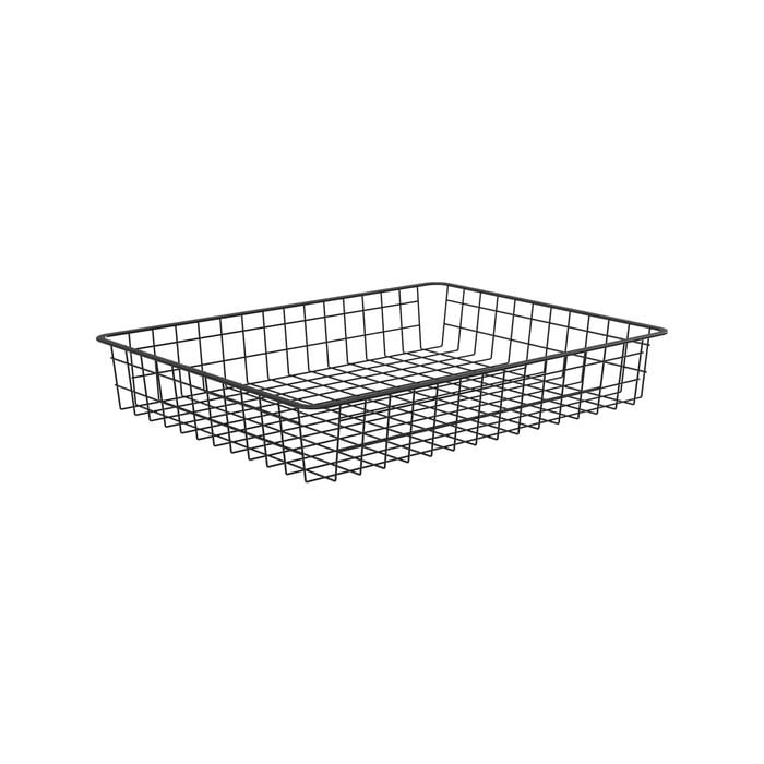 Flexi Storage Home Solutions 410 x 85 x 535mm Black 1 Runner Wire Basket