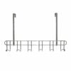 Adoored 6 Hook Chrome Over-The-Door Deco Hook Rack