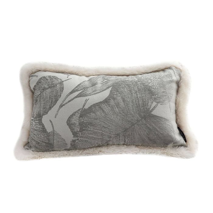 SOGA 35cm Wabi-Sabi Rectangular Raised Embroidery Throw Pillow